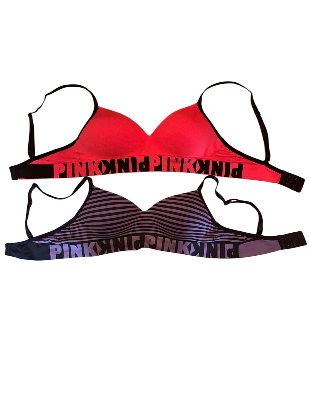 2 Pink by Victoria's Secret-
 Pink and Purple Seamless Bras